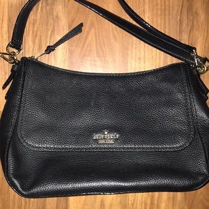 Kate spade crossbody bag black gold hardware